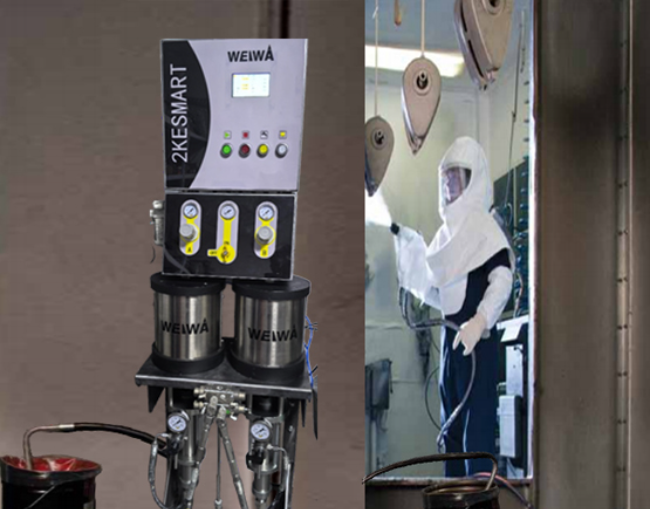 双组份油漆配比喷涂设备 喷涂油漆混合供料系统自动调油漆设备 油漆计量配比设备 多组份油漆混合系统